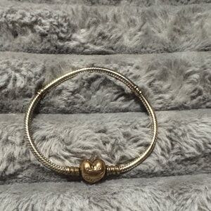 Pandora Gold Heart Charm Bracelet